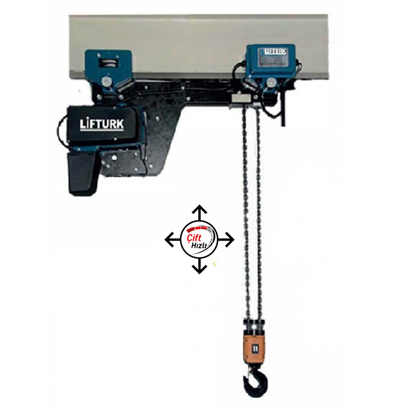 1 TON ALÇAK TAVAN ZİNCİRLİ VİNÇ