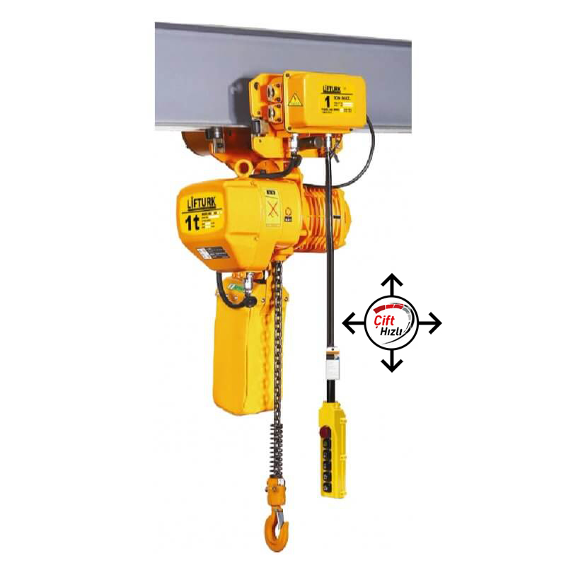 1 TON ELEKTRİKLİ YÜRÜYÜŞLÜ ZİNCİRLİ VİNÇ