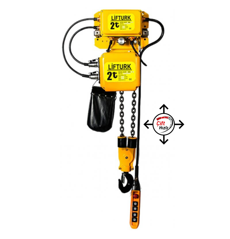 2 TON MONORAY  ÇİFT HIZLI ÇİFT ZİNCİRLİ VİNÇ