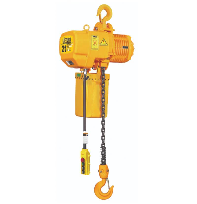 2 TON SABİT KANCA ASKILI TEK ZİNCİR ÇİFT HIZLI VİNÇ