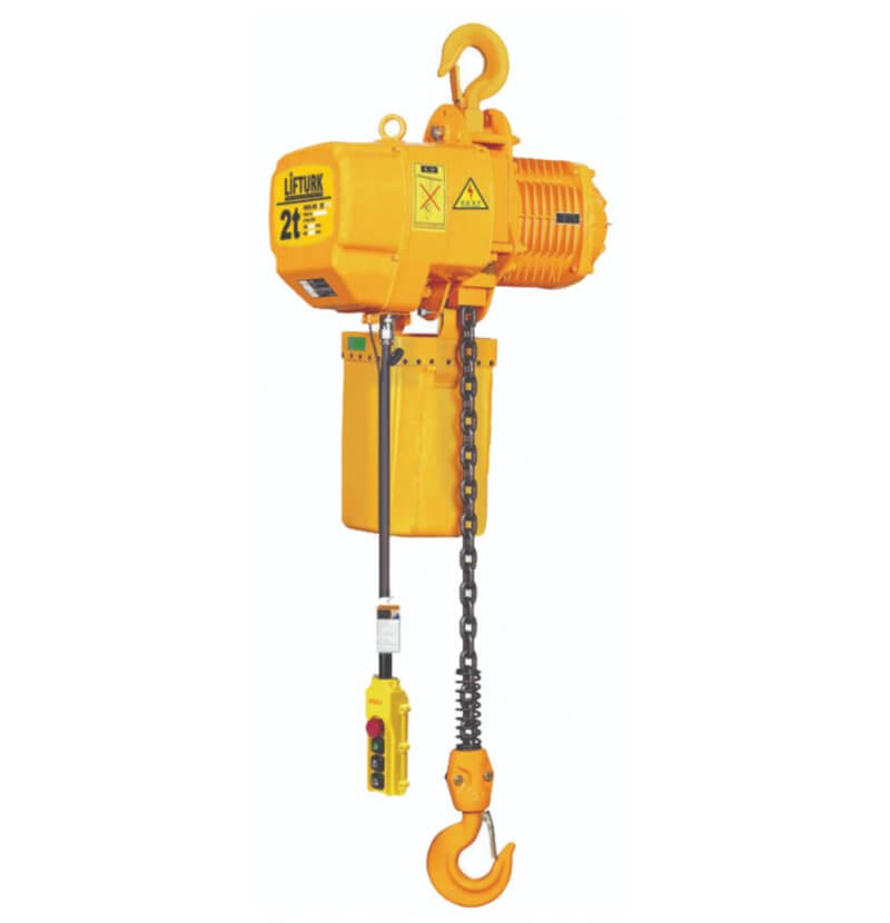 2 TON TEK ZİNCİRLİ SABİT KANCA ASKILI VİNÇ
