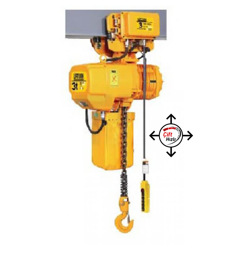 3 TON ELEKTRİKLİ YÜRÜYÜŞLÜ TEK ZİNCİRLİ VİNÇ