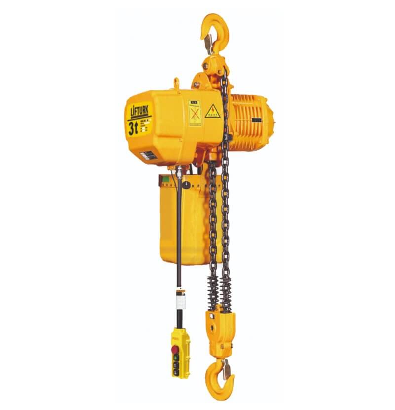 3 TON SABİT KANCA ASKILI ÇİFT ZİNCİRLİ ÇİFT HIZLI VİNÇ