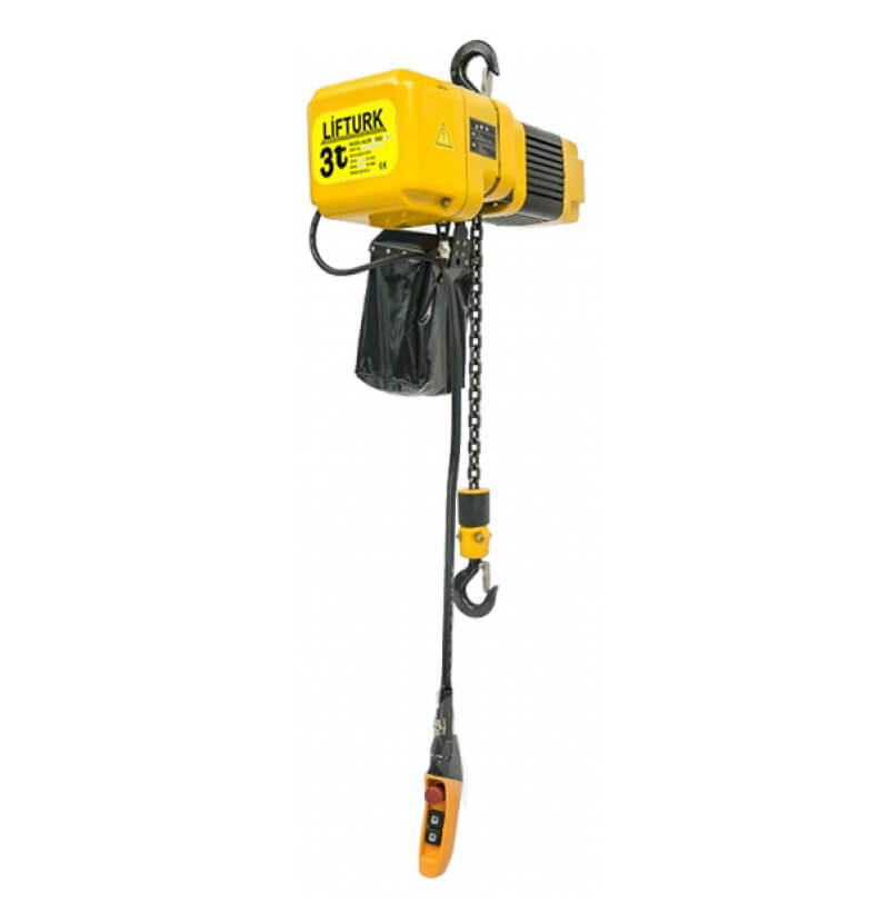 3 TON SABİT KANCA ASKILI  TEK ZİNCİRLİ VİNÇ
