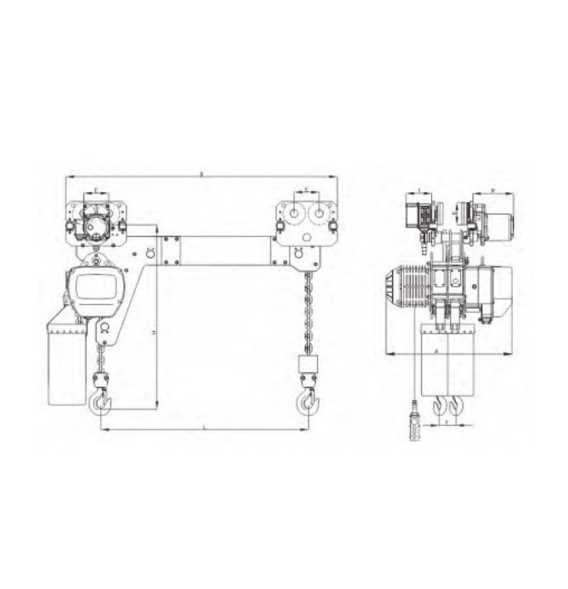 500 KG İKİZ KANCALI MONORAY VİNÇ