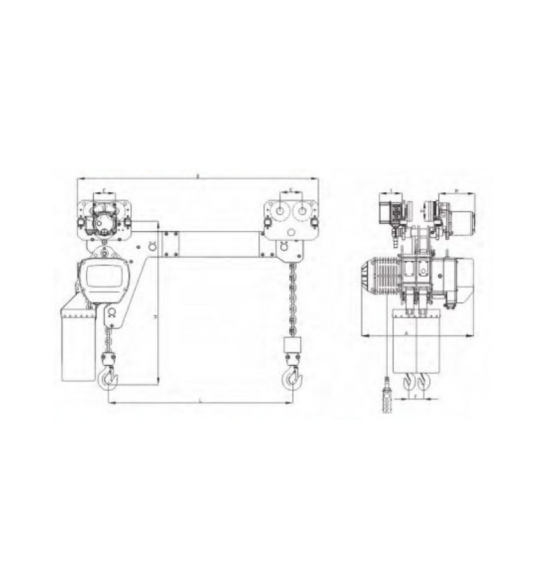 2 T İKİZ KANCALI MONORAY VİNÇ